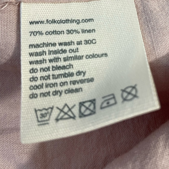 Folk Men's Light Pink Floral Embroidered Shirt - Picture 6 of 6